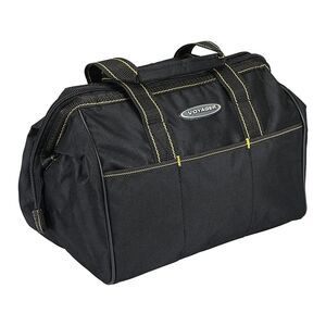 Voyager 12" Wide-Mouth Tool Bag Black Heavy-Duty Utility Tote Multiple Pockets